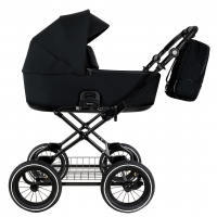 Коляска 2 в 1 Roan Bass Next Classic 2.0 / колеса d12, Caviar Black