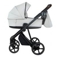 Детская коляска Roan Sol 2.0 Vintage Leather 2 в 1 Island Stone /Black/ руч.Коричневый