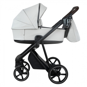 Детская коляска Roan Sol 2.0 Vintage Leather 2 в 1 Island Stone /Black/ руч.Коричневый