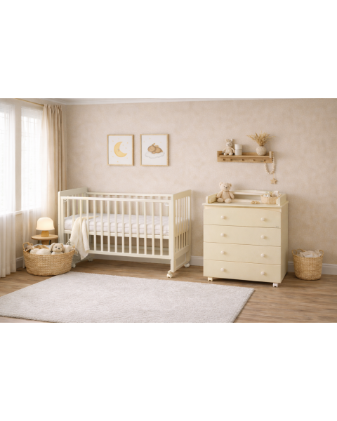 Детский пеленальный комод Tutis Cloud VD33-0412102 ваниль