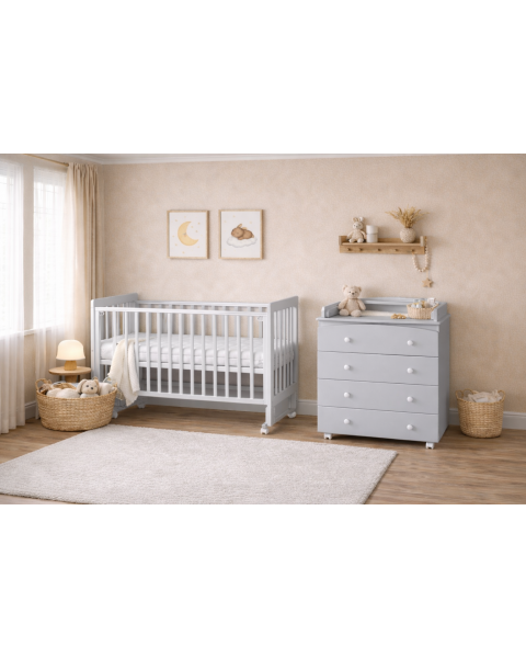 Детский пеленальный комод Tutis Cloud VD33-0412103 серый