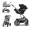 Коляска 3 в 1 Cybex Balios S Lux New 2023 шасси Silver, Lava Grey (Серый / шасси Серебро / с дождевиком)