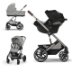 Коляска 3 в 1 Cybex Balios S Lux New 2023 шасси Silver, Lava Grey (Серый / шасси Серебро / с дождевиком)