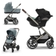 Коляска 3 в 1 Cybex Balios S Lux New 2023 шасси Taupe, Sky Blue (Голубой / шасси Серый / с дождевиком)