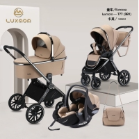 Коляска детская Luxmom 777 Fantis 3 в 1 хаки (бежевый)