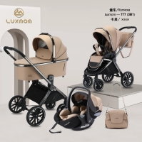 Коляска детская Luxmom 777 Fantis 3 в 1 хаки (бежевый)