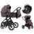 Детская коляска Peppy Monaco 3 в 1 с автокреслом First Brownie коричневый, рама черная