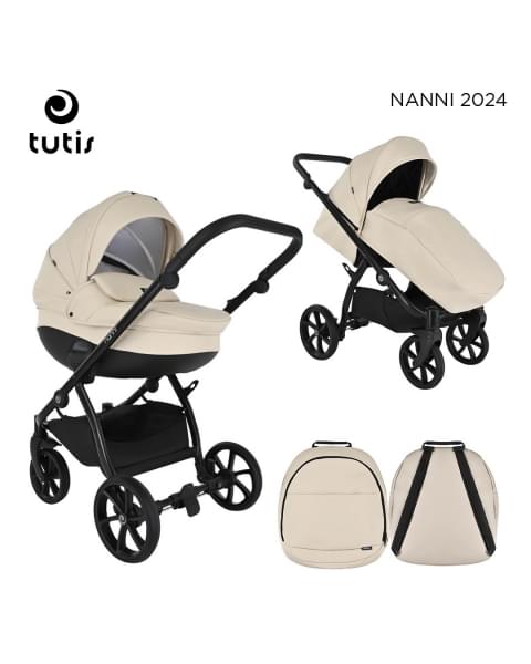 Детская коляска 2 в 1 Tutis Nanni 7 Кожа Beige