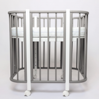 Детская кровать-трансформер Woodix Lily (без маятника), Grey (Серый)