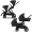 Коляска 2 в 1 для двойни Cybex Gazelle S Moon Black
