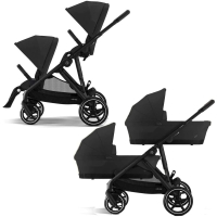 Коляска 2 в 1 для двойни Cybex Gazelle S Moon Black