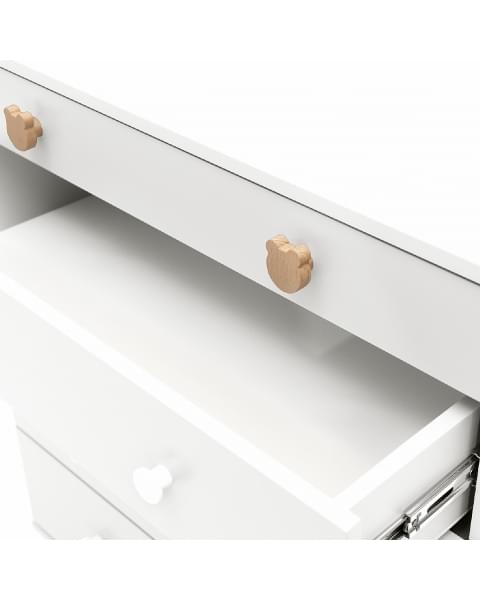 Комплект: детская кровать Woodix Classic Go (маятник продольный) + комод Agex Lino белый