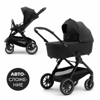 Коляска 2 в 1 Agex Prima Pro 2025, Midnight Grey (Темно-серый)