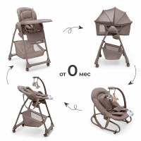 Стульчик для кормления Agex Seat’n Sleep 4 в 1, Truffle Brown (Коричневый)