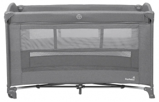 Кровать-манеж Farfello Dolly серый шелк