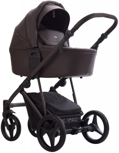 Детская коляска Bebetto Pelpasso Pro 2 в 1 05 Brown коричневая кожа/коричневая рама