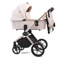 Коляска детская Peppy Monaco 2 в 1 Beige (бежевый), рама беж, шлифованный алюминий 2026