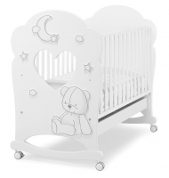 Детская кровать Erbesi Stella с окном белый/серый