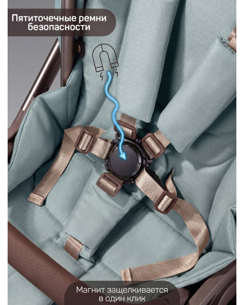 Детская коляска AmaroBaby Motus Premium Ecco Exclusive 2 в 1 лагуна