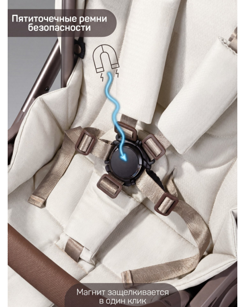 Детская коляска AmaroBaby Motus Premium Ecco Exclusive 2 в 1 молочный