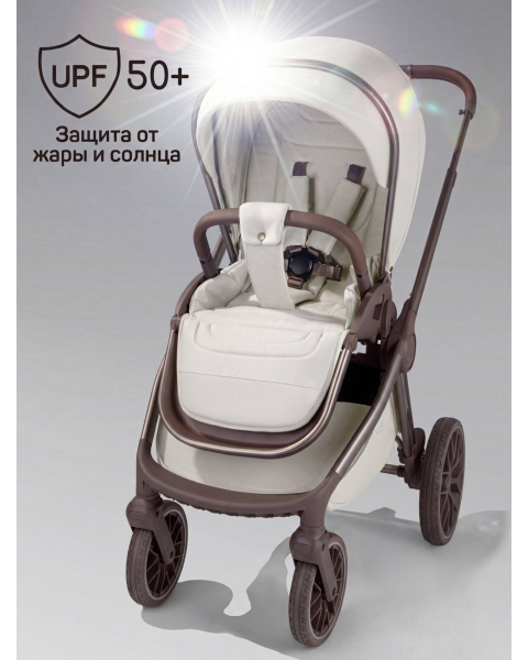 Детская коляска AmaroBaby Motus Premium Ecco Exclusive 2 в 1 молочный