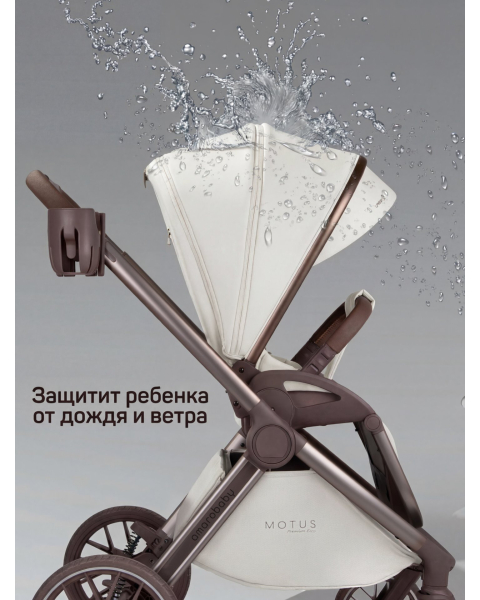 Детская коляска AmaroBaby Motus Premium Ecco Exclusive 2 в 1 молочный
