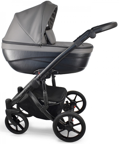 Детская коляска Bexa Ideal Eco 2 в 1 IE06 черный+т.серая кожа