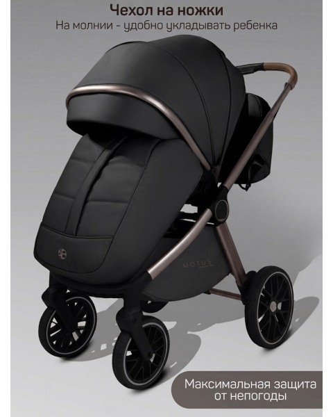 Детская коляска AmaroBaby Motus Premium Ecco Exclusive 2 в 1 черный