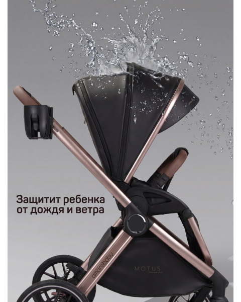 Детская коляска AmaroBaby Motus Premium Ecco Exclusive 2 в 1 черный