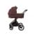 Детская коляска Peppy Monaco 3 в 1 с автокреслом First Burgundy (винный) рама коричневая