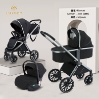 Коляска детская LuxMom 811 3в1 (черный)