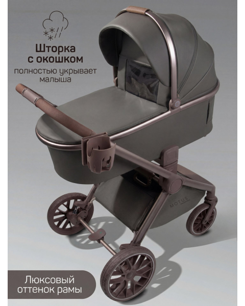 Детская коляска AmaroBaby Motus Premium Ecco Exclusive 2 в 1 серый