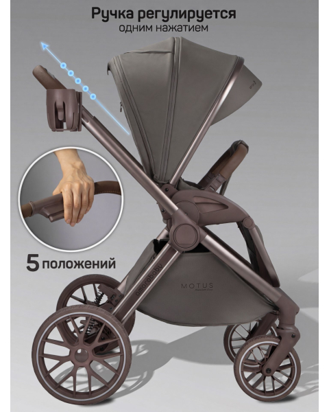 Детская коляска AmaroBaby Motus Premium Ecco Exclusive 2 в 1 серый