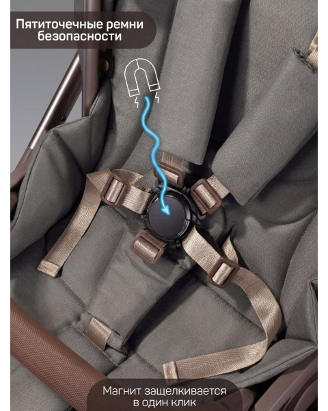 Детская коляска AmaroBaby Motus Premium Ecco Exclusive 2 в 1 серый