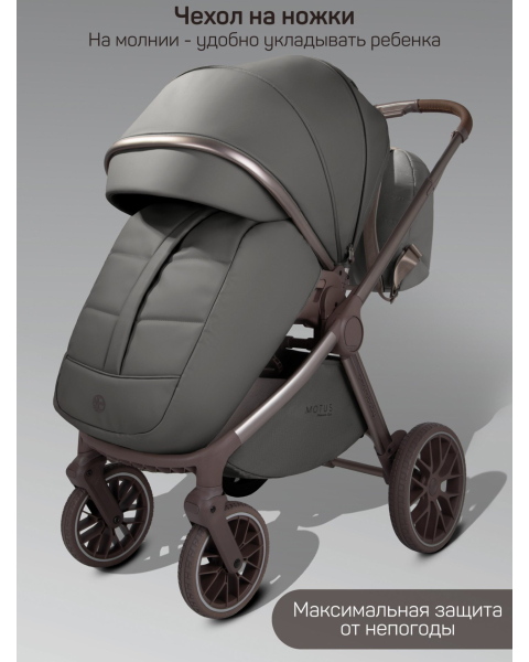 Детская коляска AmaroBaby Motus Premium Ecco Exclusive 2 в 1 серый