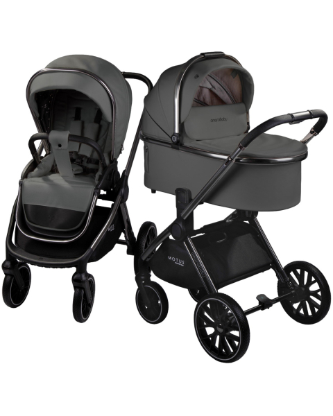 Детская коляска AmaroBaby Motus Premium Ecco 3 в 1 с автокреслом Rant Miro мокко