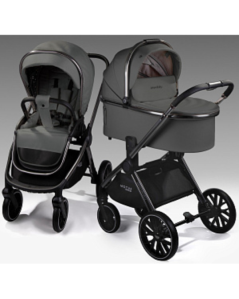 Детская коляска AmaroBaby Motus Premium Ecco 3 в 1 с автокреслом Rant Miro мокко
