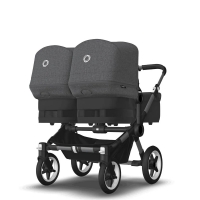 Коляска 2 в 1 Bugaboo Donkey 5 Twin шасси Graphite Midnight Black/Grey Melange