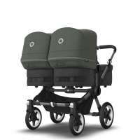 Коляска 2 в 1 Bugaboo Donkey 5 Twin шасси Graphite Midnight Black/Forest Green