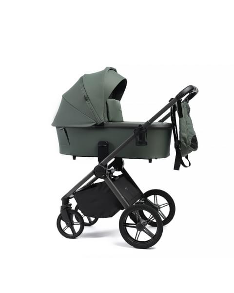 Коляска детская Peppy Monaco 2 в 1 Oliva Green (зеленый), рама серая 2026