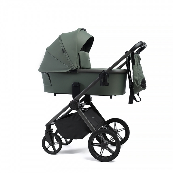 Коляска детская Peppy Monaco 2 в 1 Oliva Green (зеленый), рама серая 2026