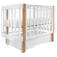 Кровать детская Pituso Olivia (маятник/ящик/автостенка) 120*60 см Белый-Бук
