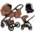 Детская коляска Tutis Viva 5+ Leather 2025 Limited 3 в 1 Teddy Bisquit