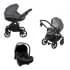 TUTIS Коляска 3 в1 NANNI люлька-пер+ короб+прогулка Кожа Grey