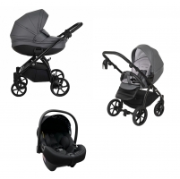 Коляска Tutis Nanni 7 3 в 1 серый Кожа Grey