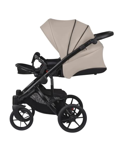 Детская коляска Bexa Ideal Eco 2 в 1 IE03 черный+т.бежевая кожа