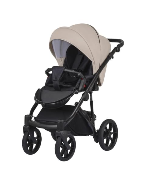Детская коляска Bexa Ideal Eco 2 в 1 IE03 черный+т.бежевая кожа