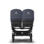 Коляска 2 в 1 Bugaboo Donkey 5 Twin Midnight Black/Stormy Blue шасси Black