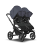 Коляска 2 в 1 Bugaboo Donkey 5 Twin Midnight Black/Stormy Blue шасси Black