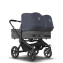 Коляска 2 в 1 Bugaboo Donkey 5 Twin Grey Melange/Stormy Blue шасси Black